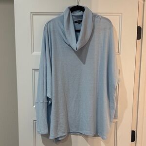 Yana K Cozy Light Blue Cowl Neck Sweater